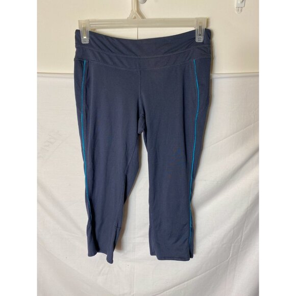 TANGERINE WOMENS WORKOUT ACTIVEWEAR PANTS GRAY TEAL Track SMALL 4/6 CROPPED - Picture 1 of 2
